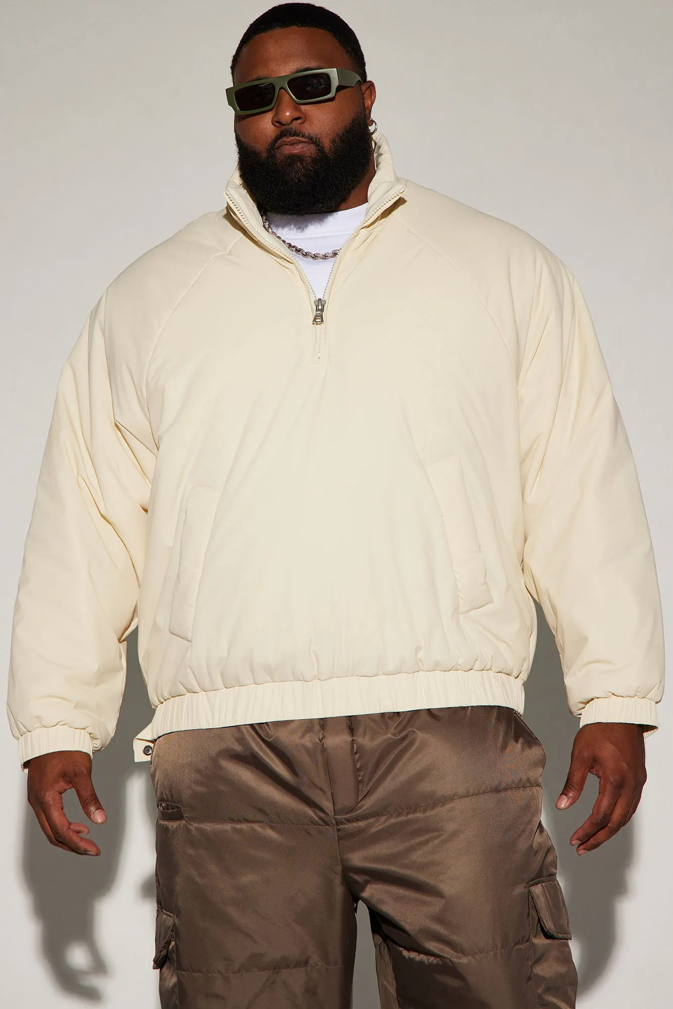 Belcher Padded Nylon Anorak - Off White