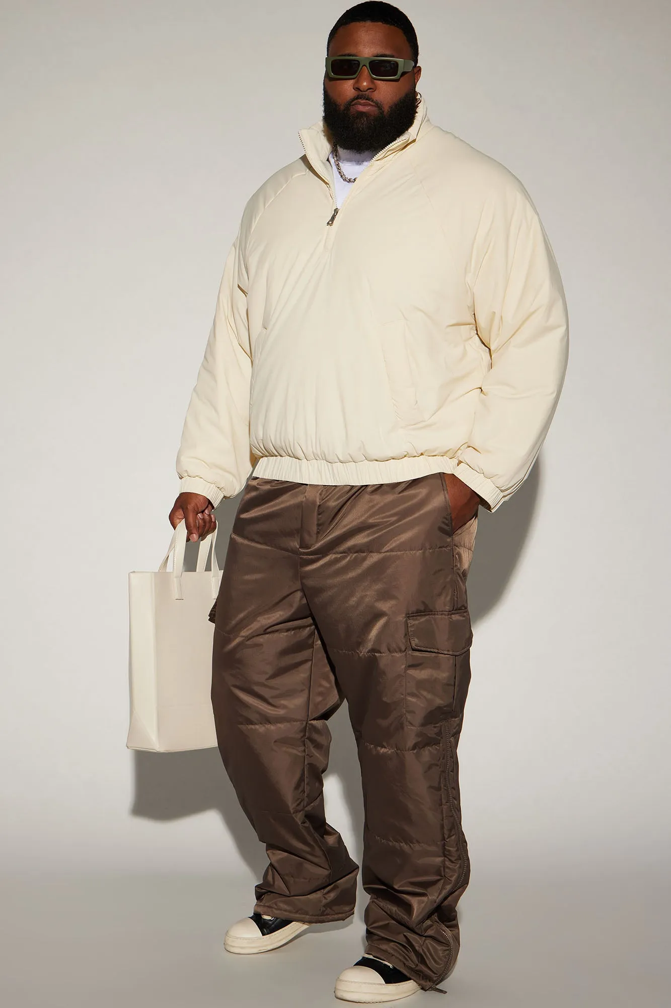 Belcher Padded Nylon Anorak - Off White