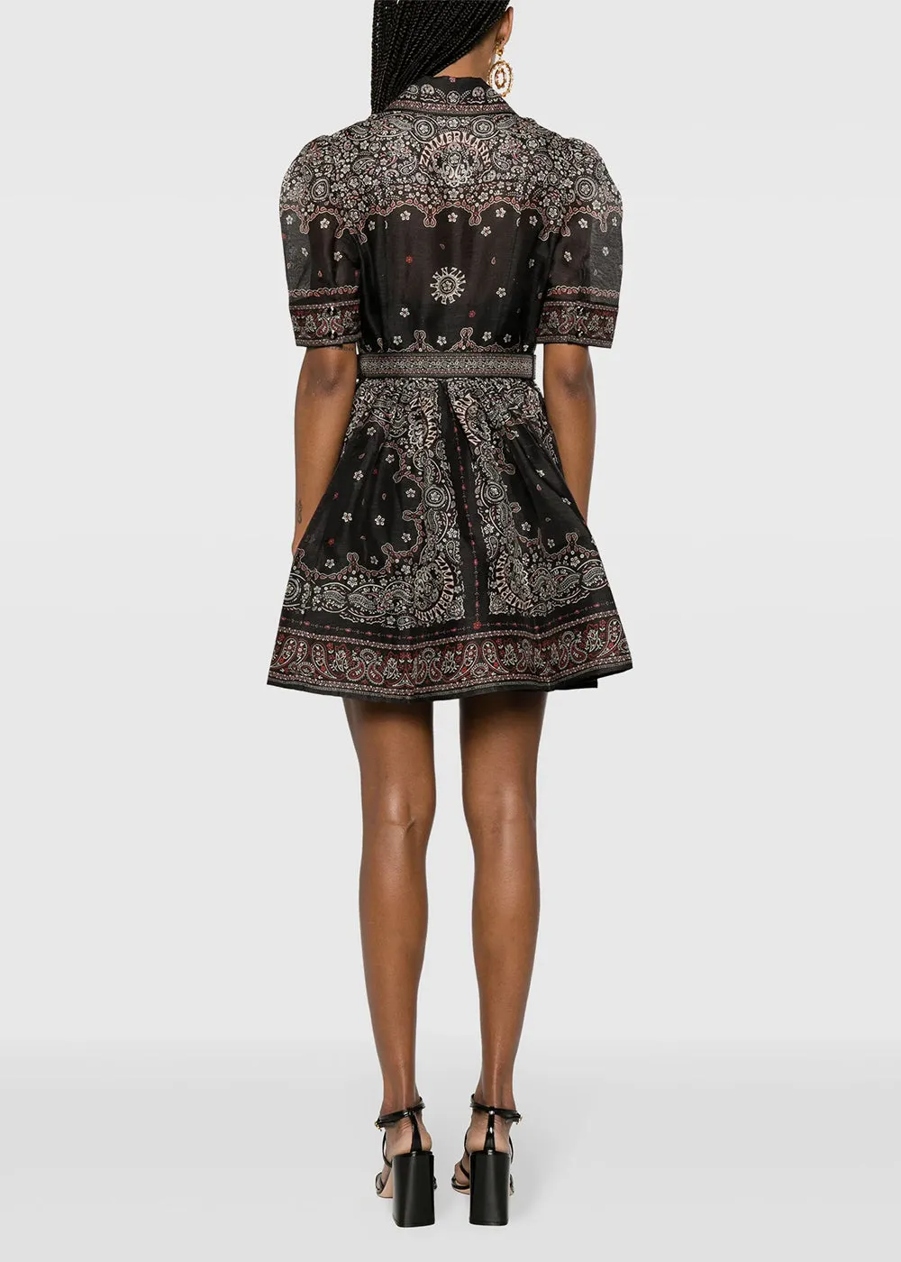 Black Bandana Matchmaker Mini Shirt Dress