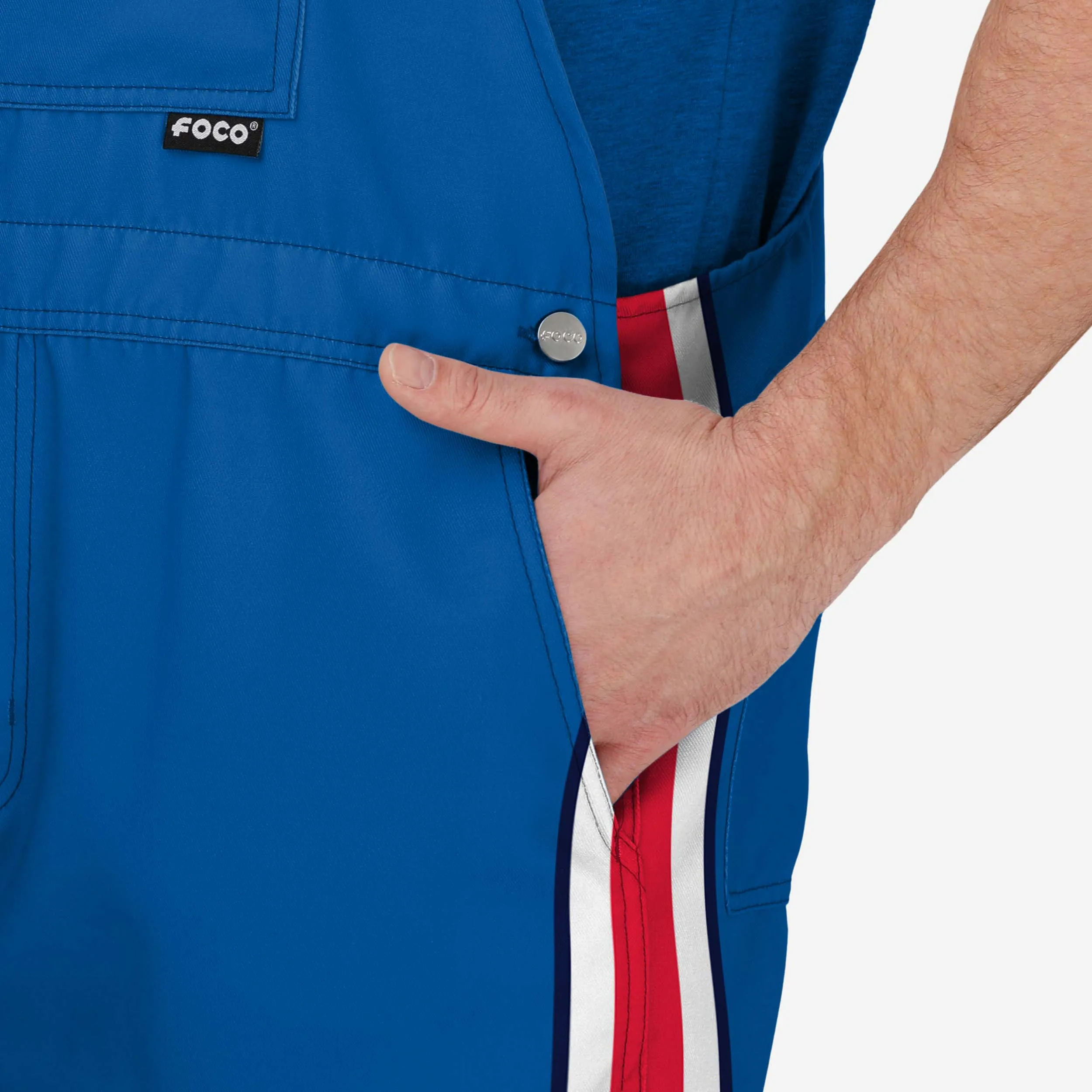 Buffalo Bills Mens Team Stripe Bib Shortalls