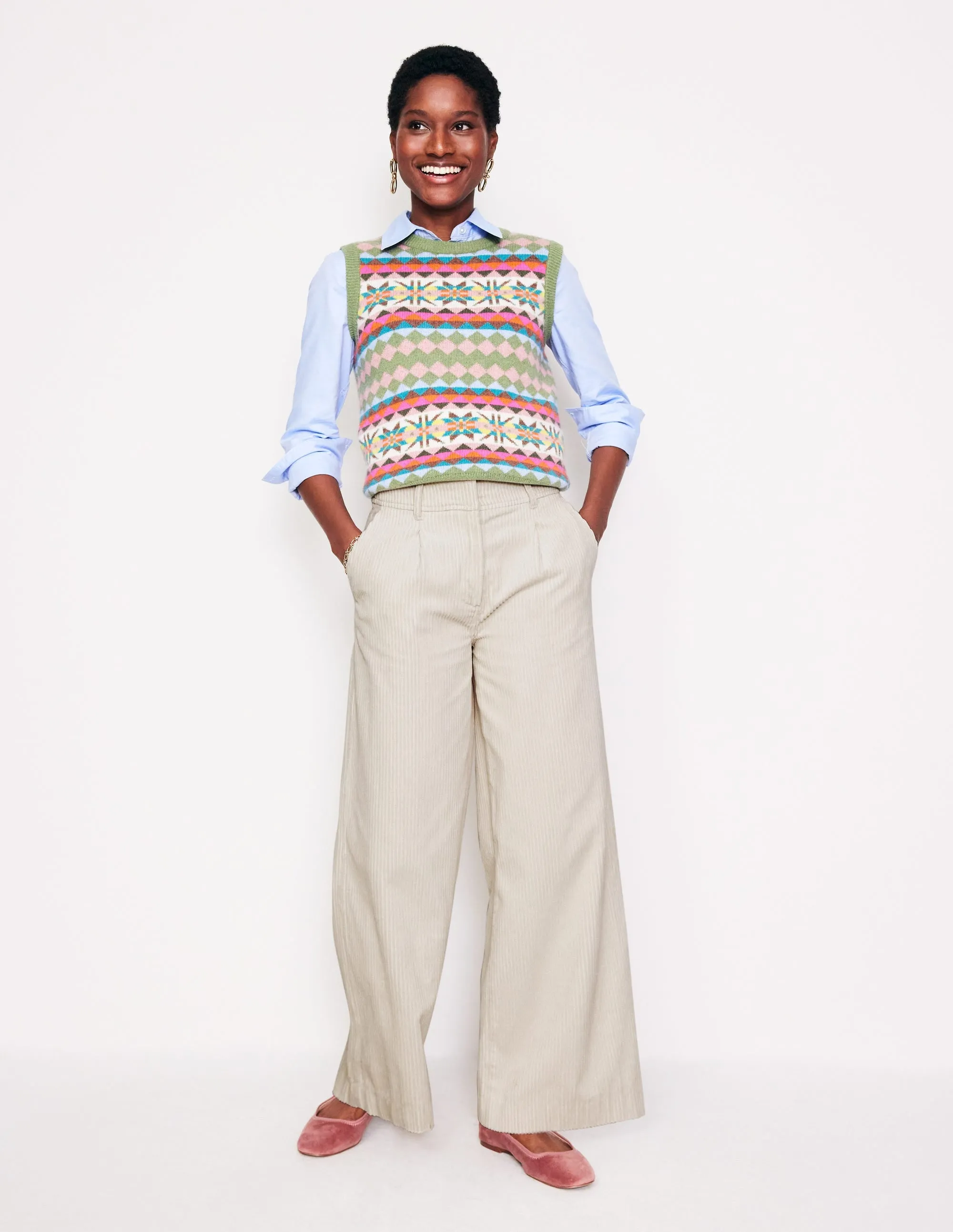Chiswick Cord Trousers-Vanilla