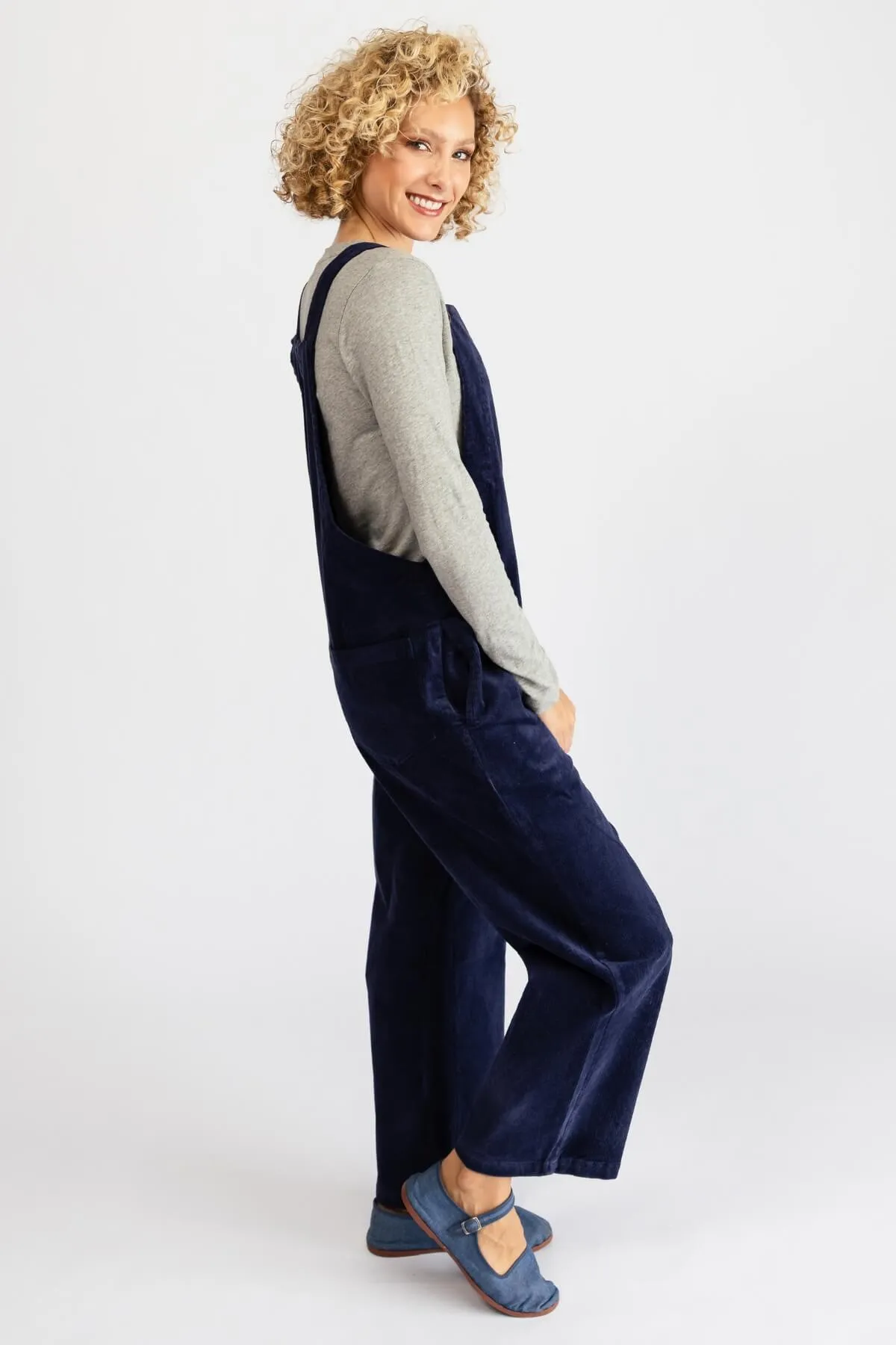 Corduroy Overalls - Prussian Blue