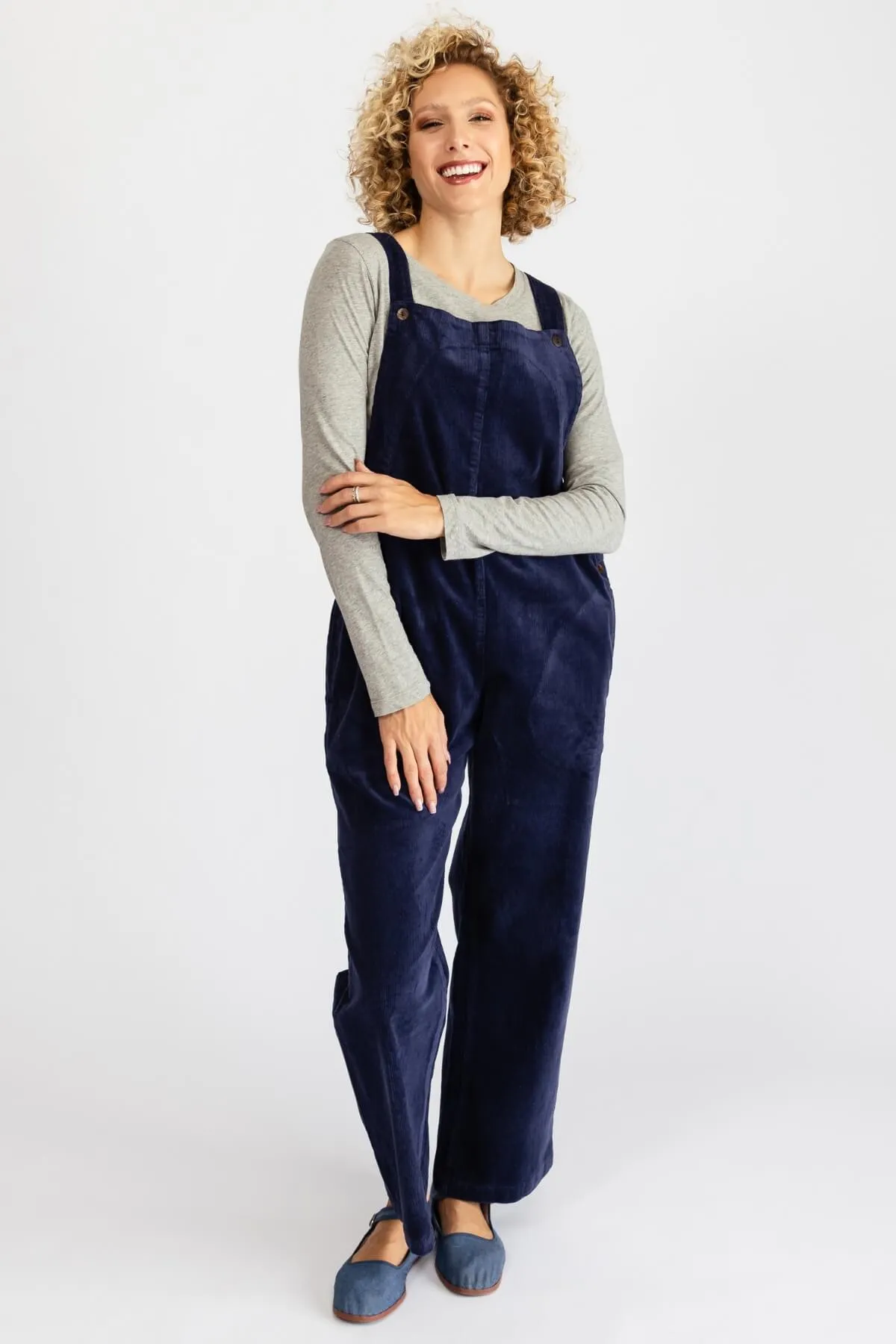 Corduroy Overalls - Prussian Blue