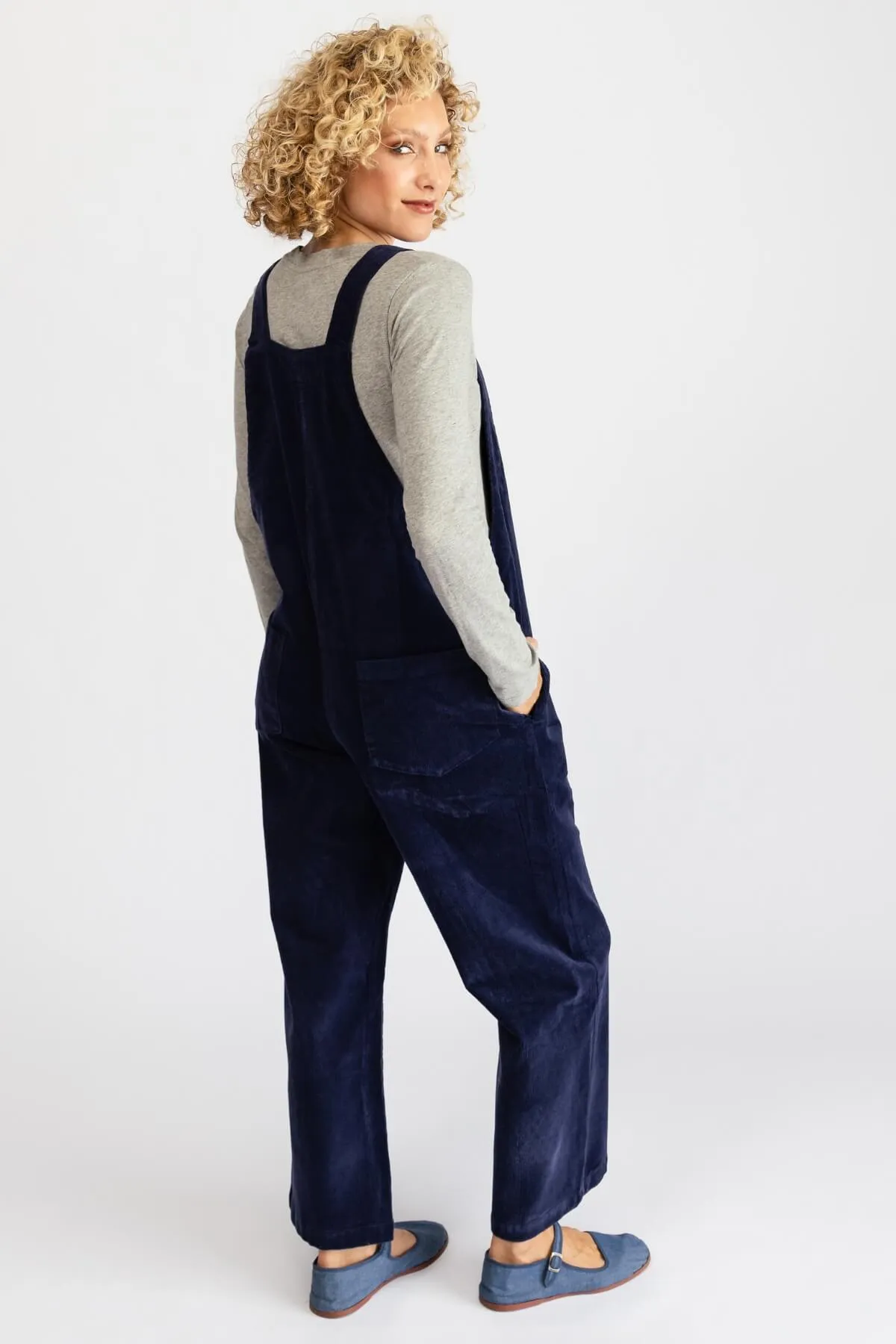 Corduroy Overalls - Prussian Blue