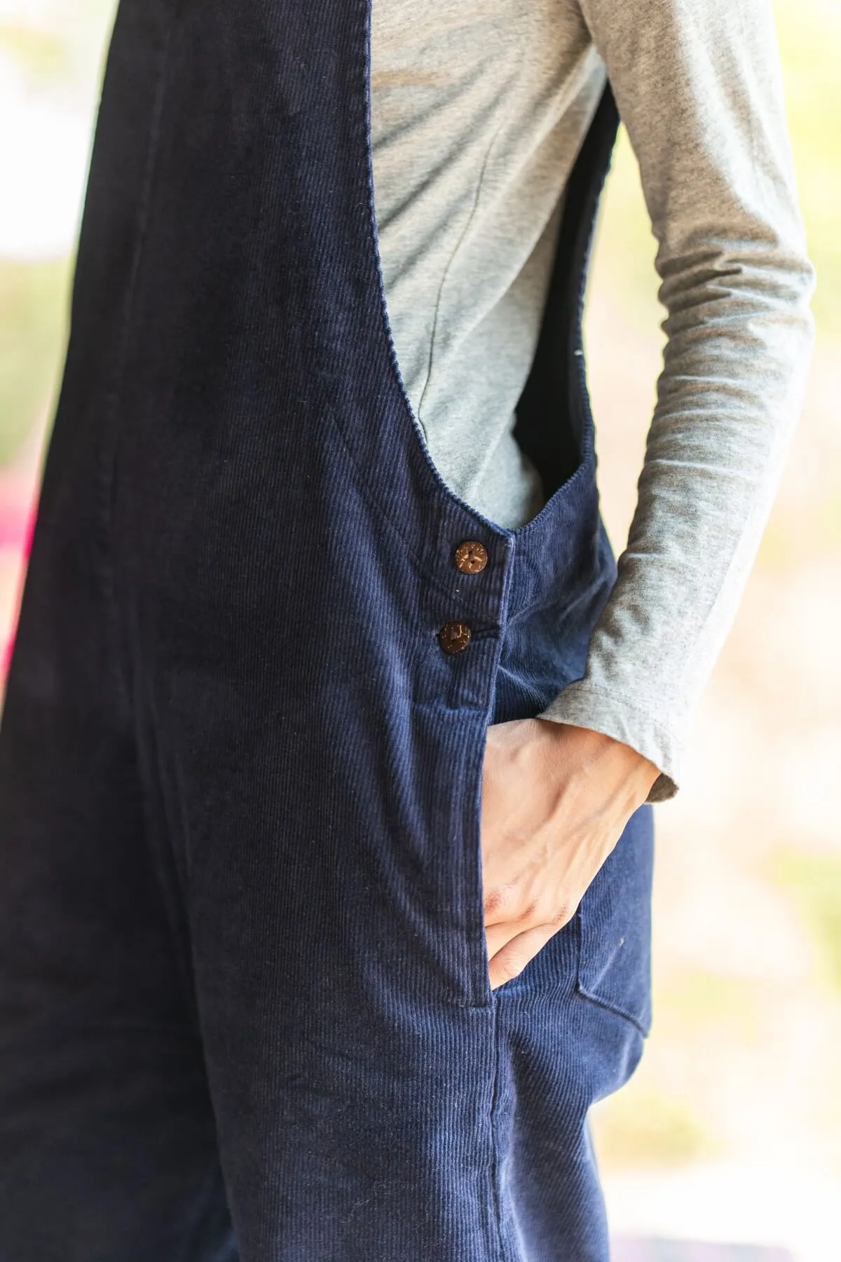 Corduroy Overalls - Prussian Blue
