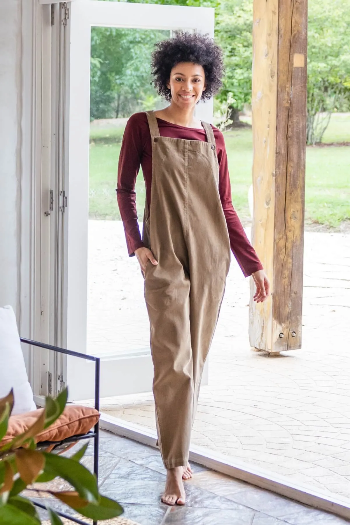 Corduroy Overalls - Sand