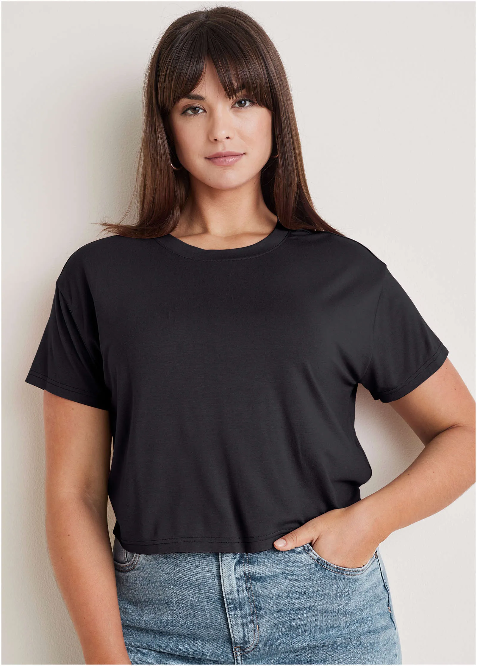 Crew Neck Tee - Black