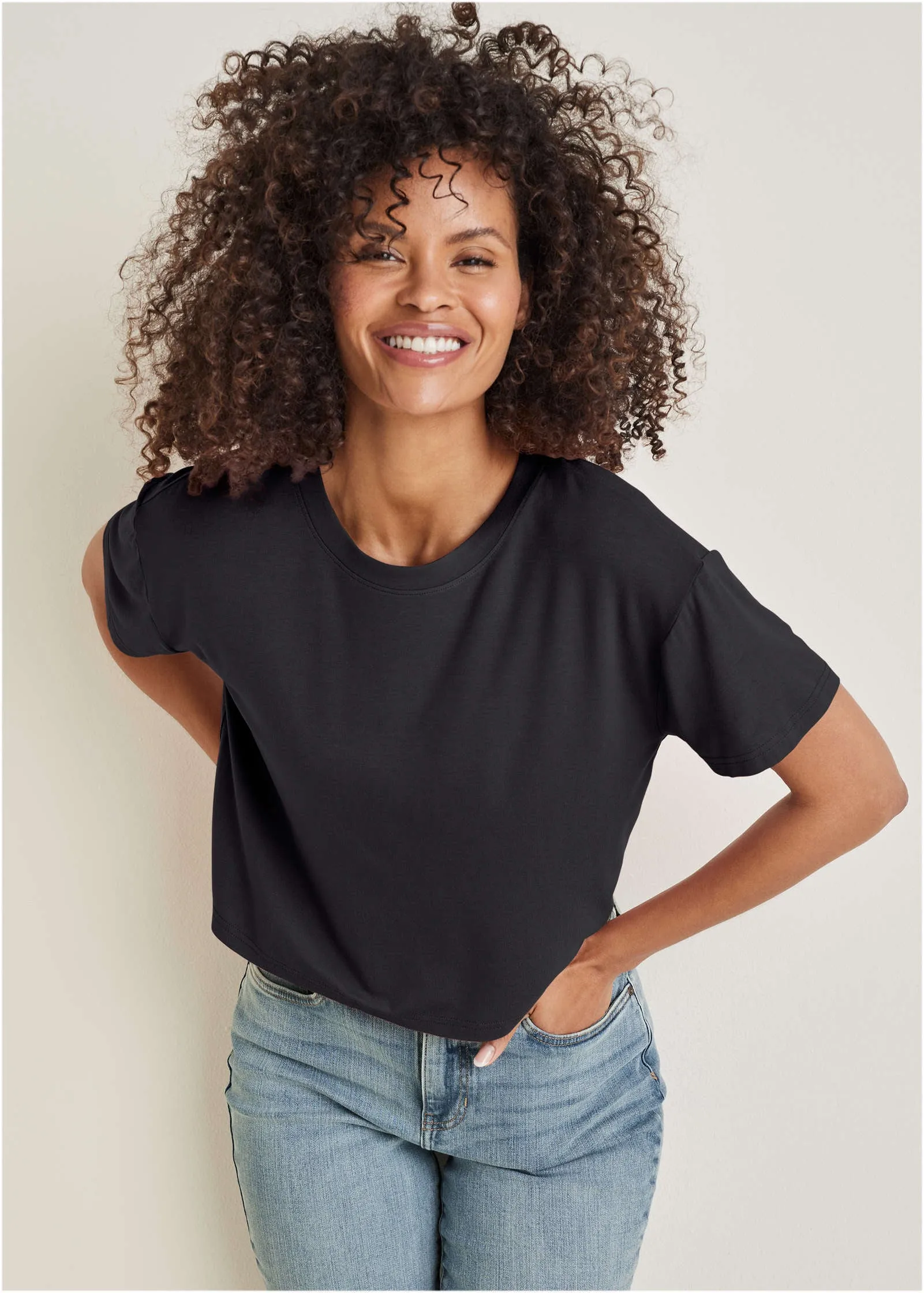 Crew Neck Tee - Black