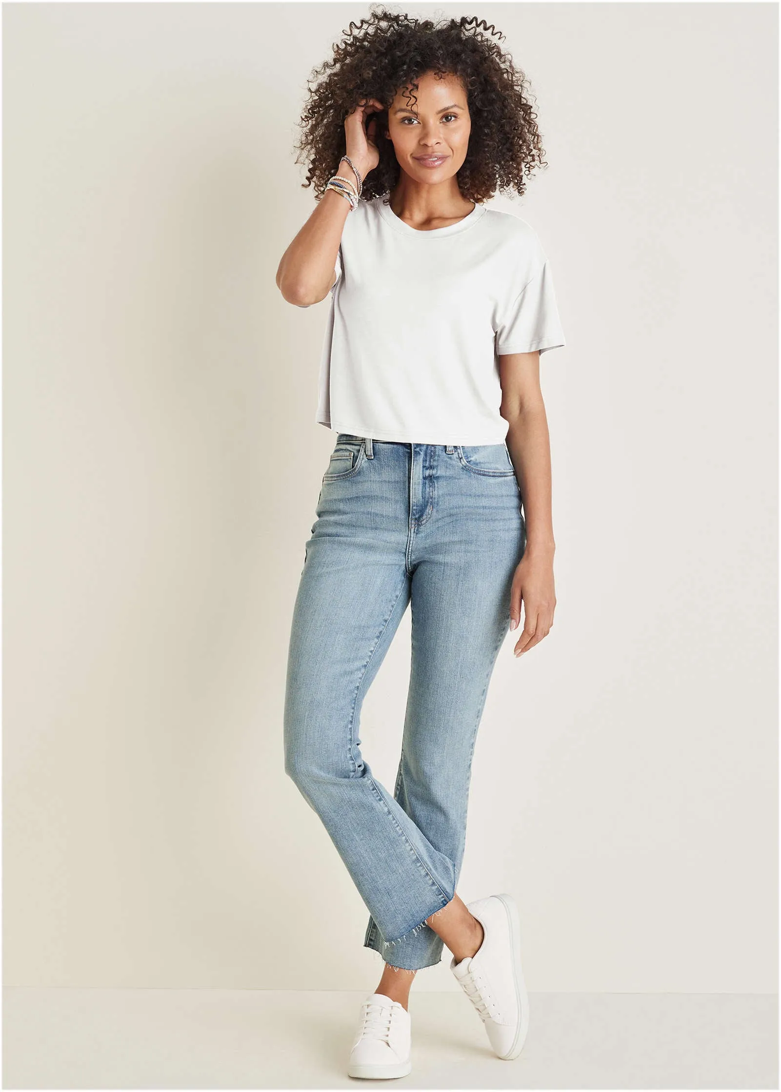 Crew Neck Tee - Off White