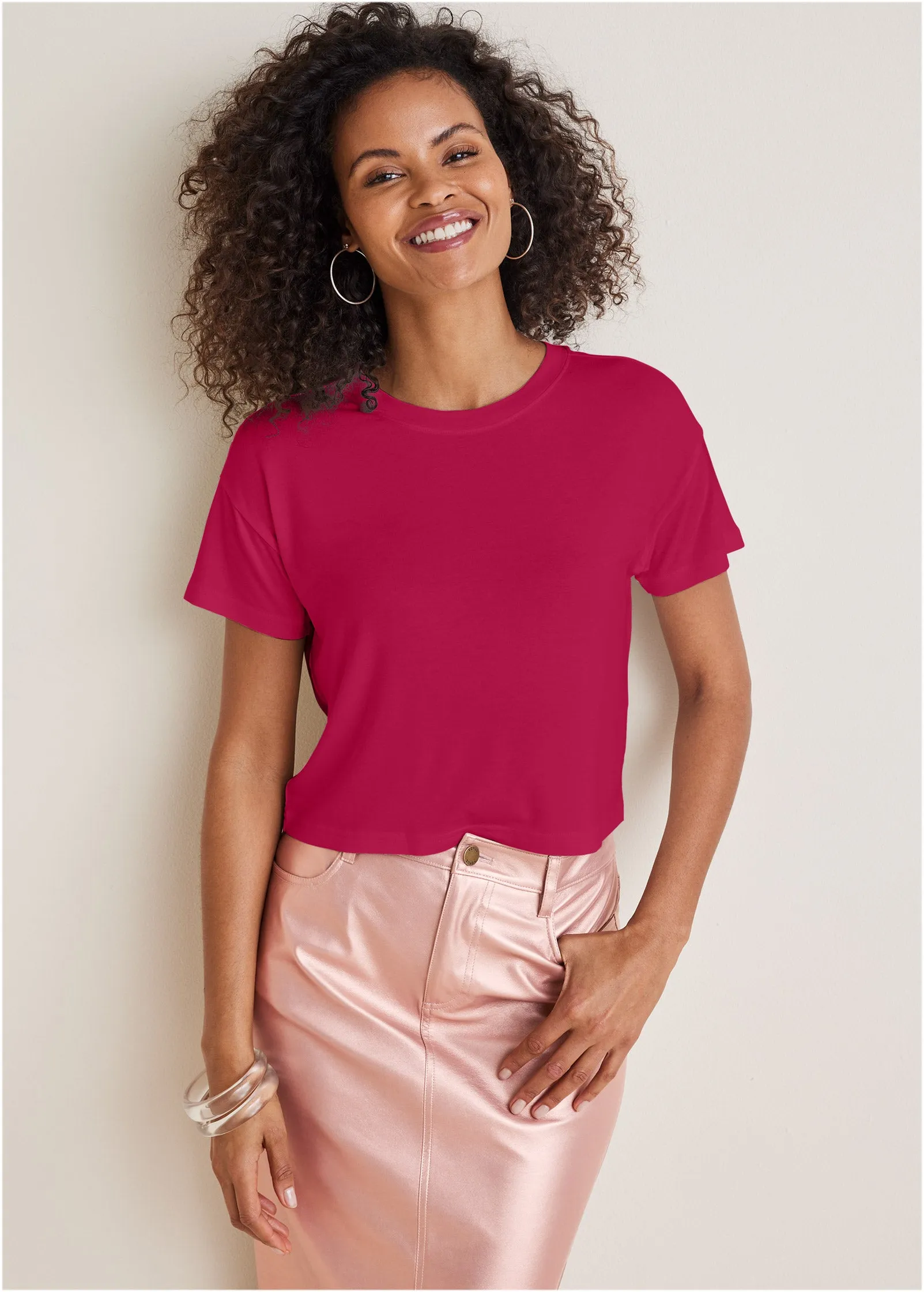 Crew Neck Tee - Red