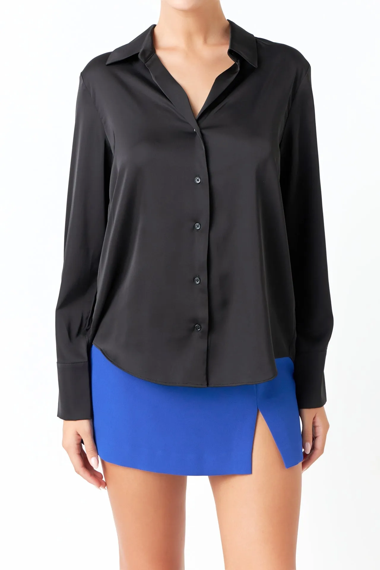 Endless Rose - Silky Button up Top