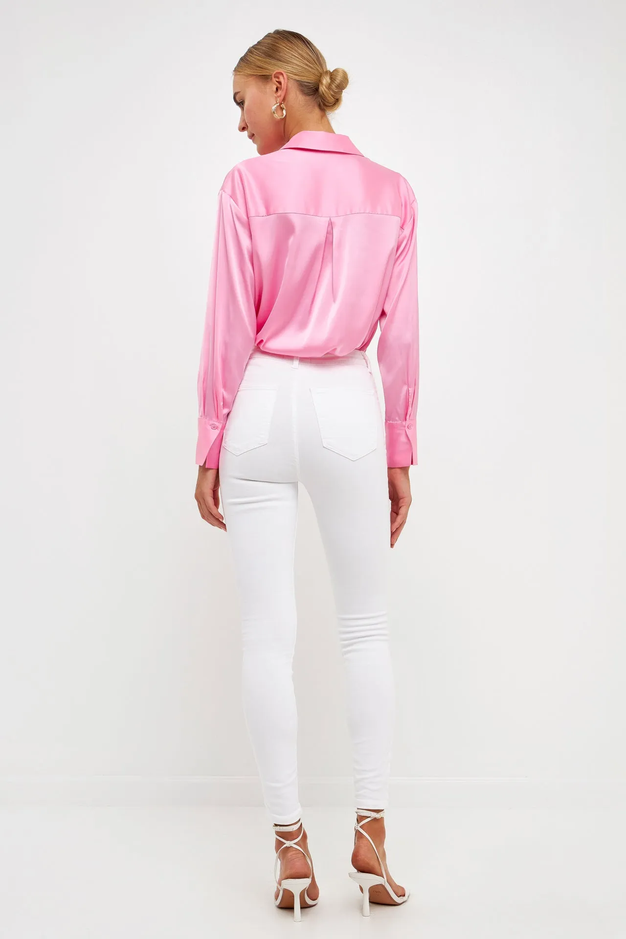 Endless Rose - Silky Button up Top