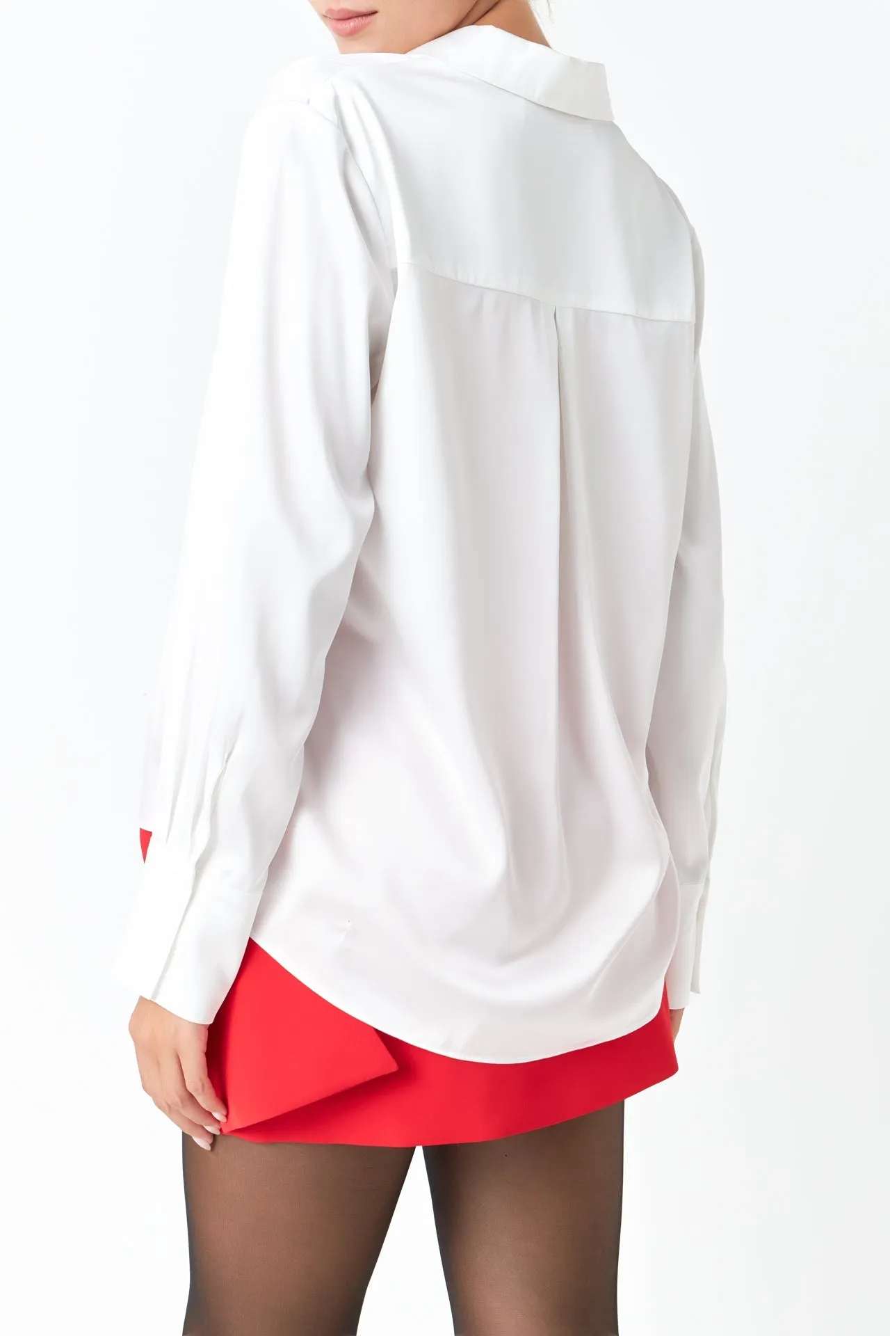 Endless Rose - Silky Button up Top