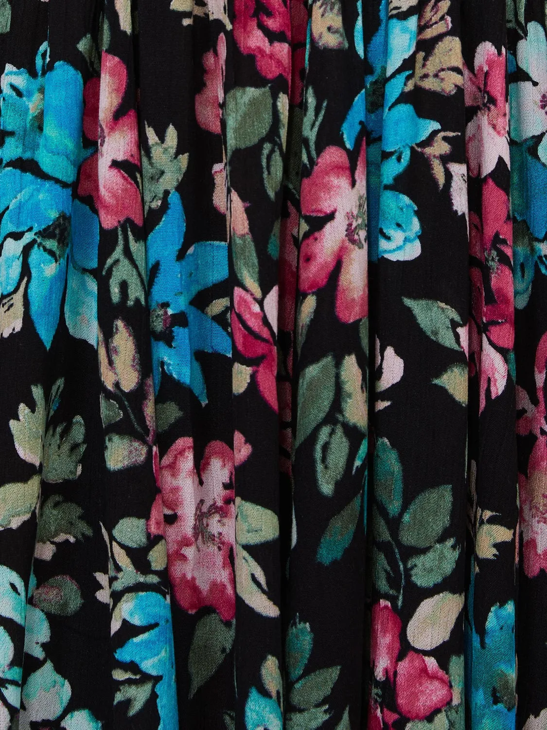 Floral Print Spaghetti Strap Fit & Flare Dress