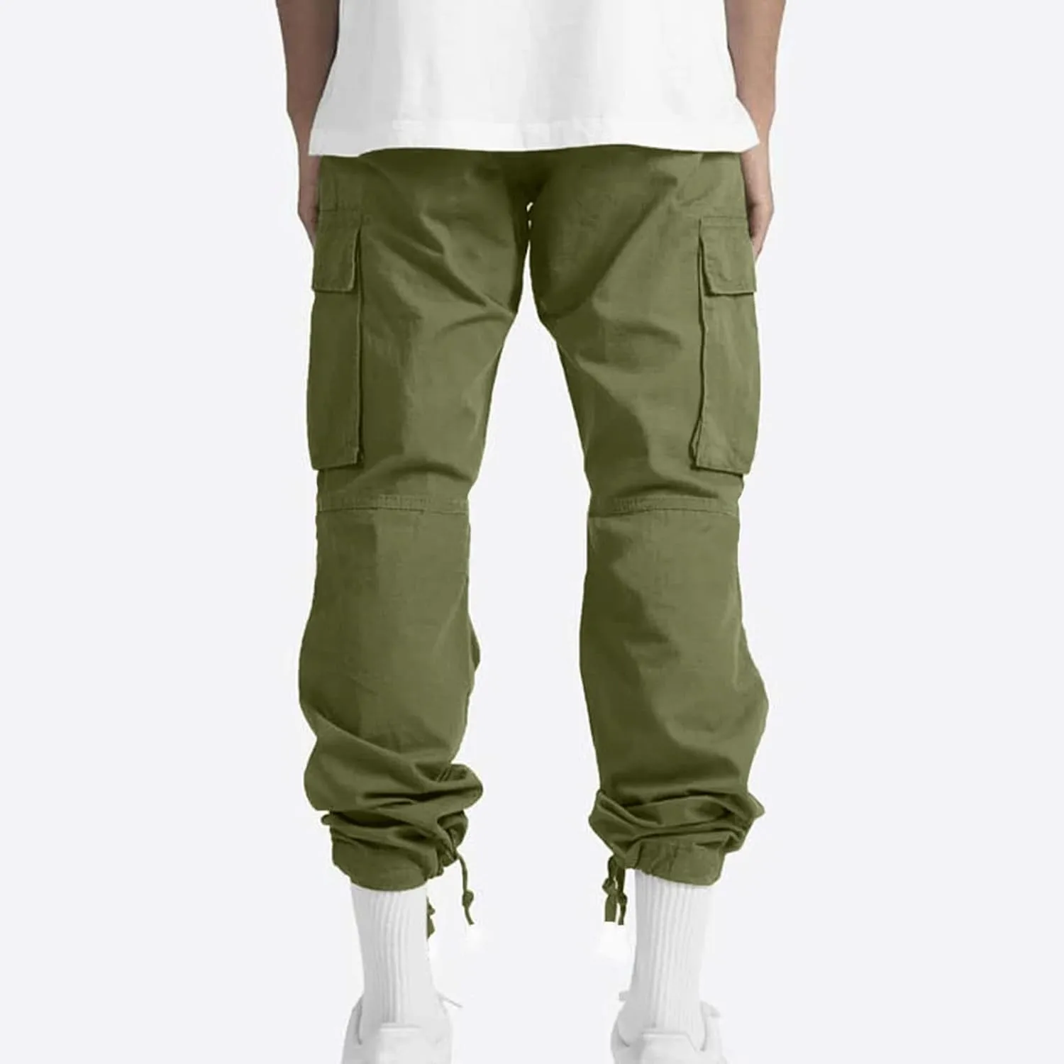 GOFULY Mens Cargo Pants Baggy Fashion Sweatpants with Pockets and Draw String with Pocket Casual Pants Joggers Trousers