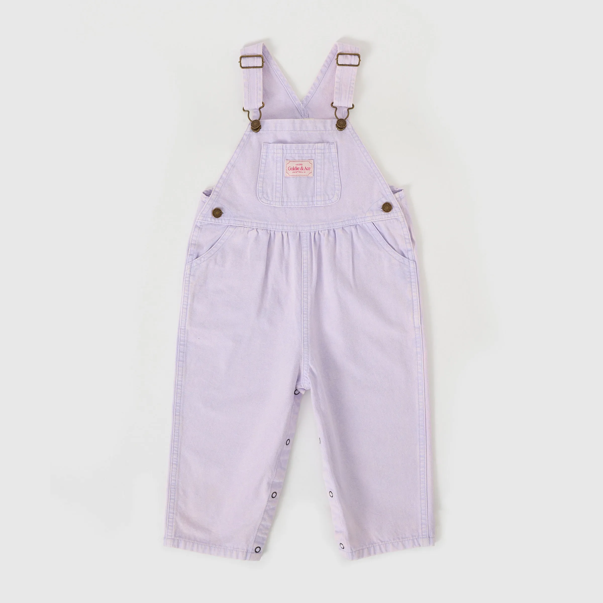 Goldie   Ace Austin Vintage Washed Denim Overalls Mauve