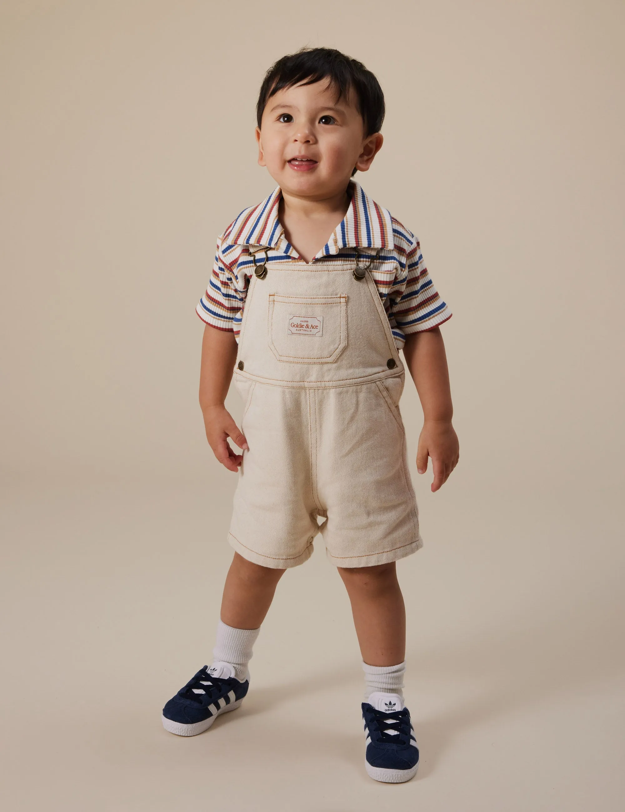 Goldie   Ace Burton Denim Overalls Oat
