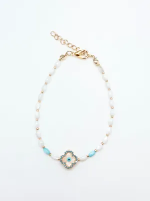 Mackayla Bracelet in White Pearl