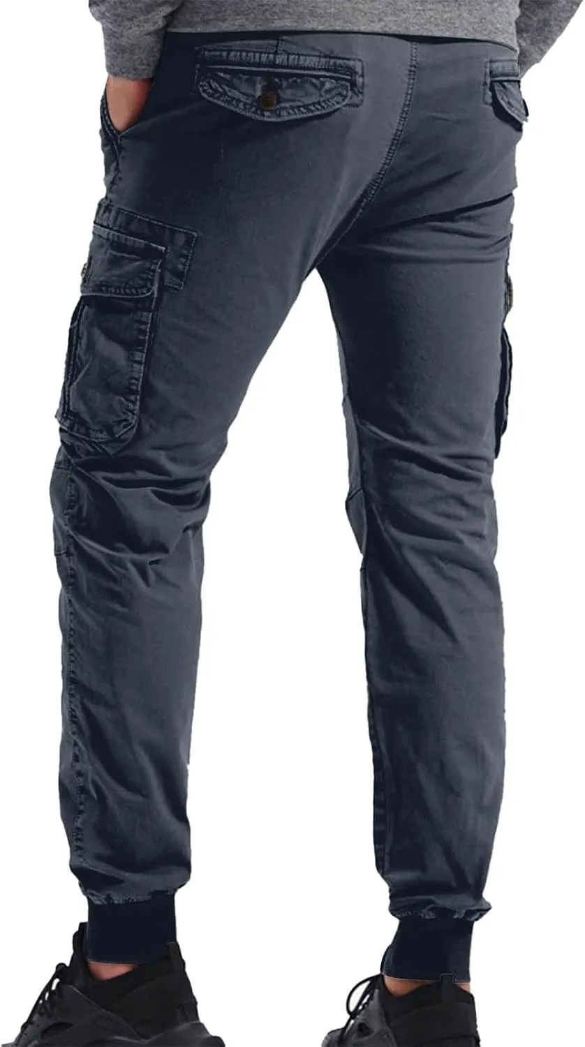 Mens Cargo Joggers Pants White Jeans Men Relaxed Fit Sweatpants Dress Pants Stacked Sweatpants Men Long Jogger