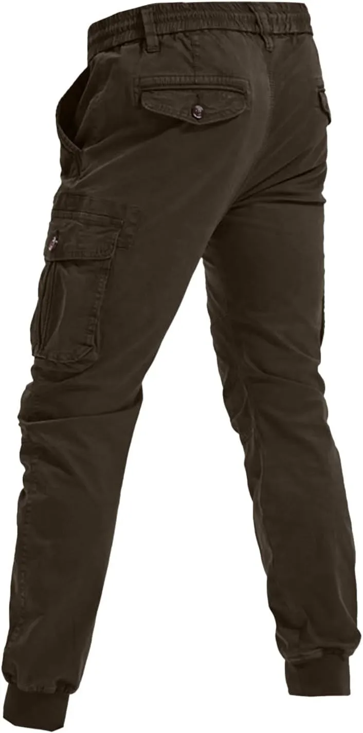 Mens Cargo Joggers Pants White Jeans Men Relaxed Fit Sweatpants Dress Pants Stacked Sweatpants Men Long Jogger