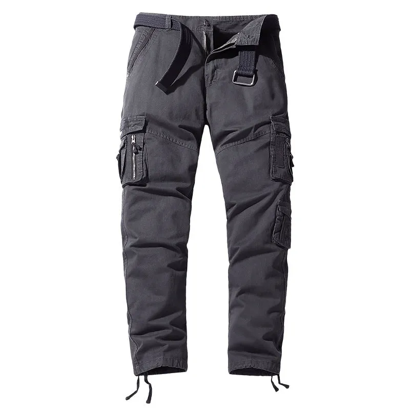 Men's Loose Straight Multi-pocket Outdoor Overalls