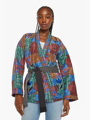 Monoki Patchwork Kimono - Blue Print