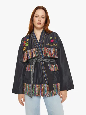 Monoki Rodeo Silk Kimono - Black