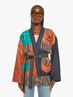 Monoki Rodeo Silk Kimono - Color Block