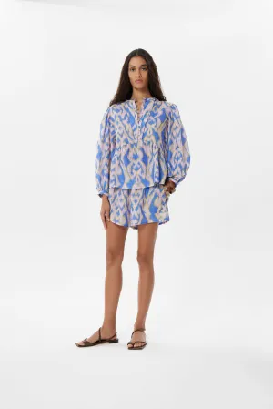 Moreno Irina Blouse in Lavender Ikat