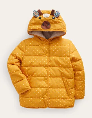 Novelty Padded Coat-Brioche Pin Spot