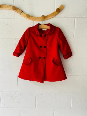Rosy Red Vintage Coat, 24 months