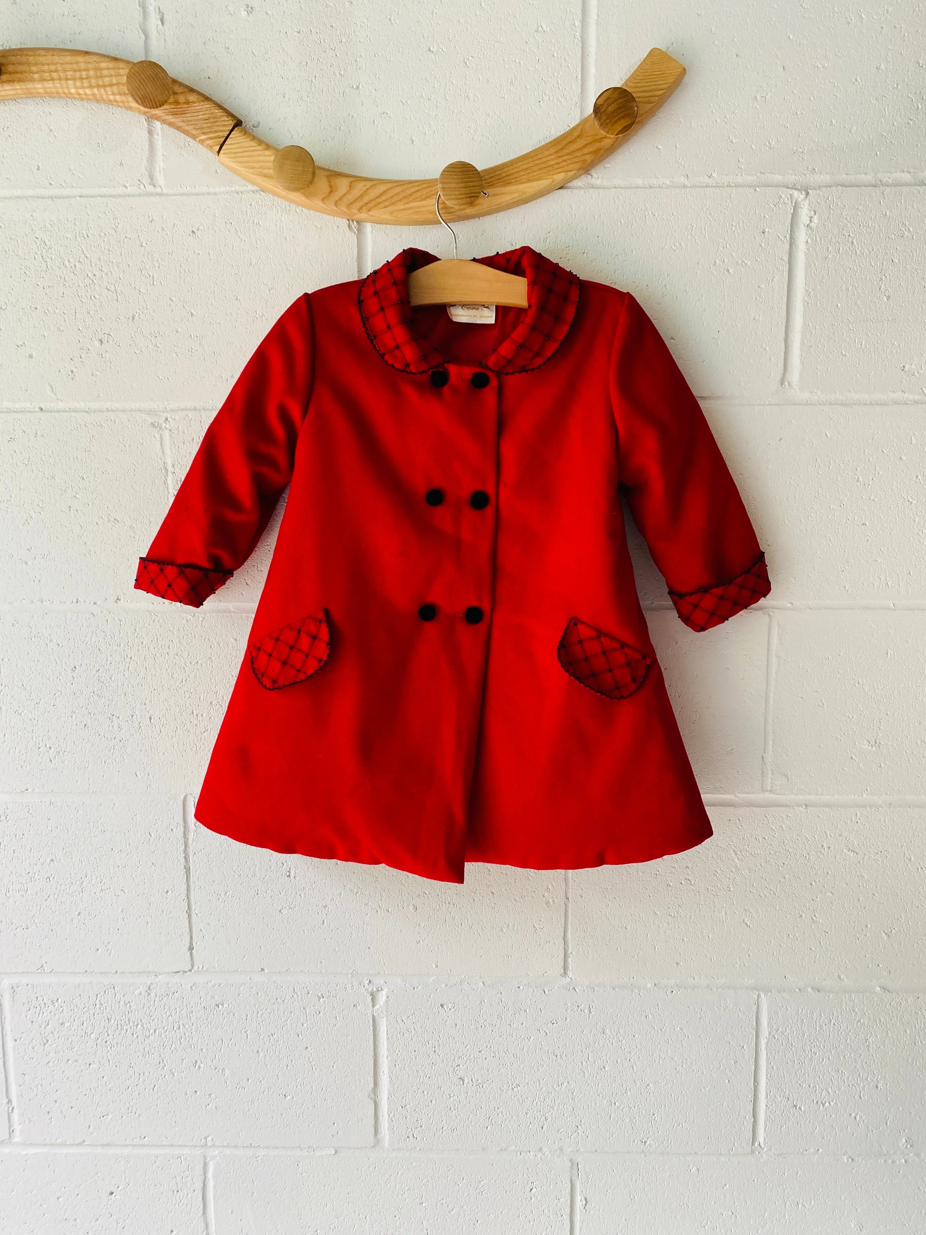 Rosy Red Vintage Coat, 24 months