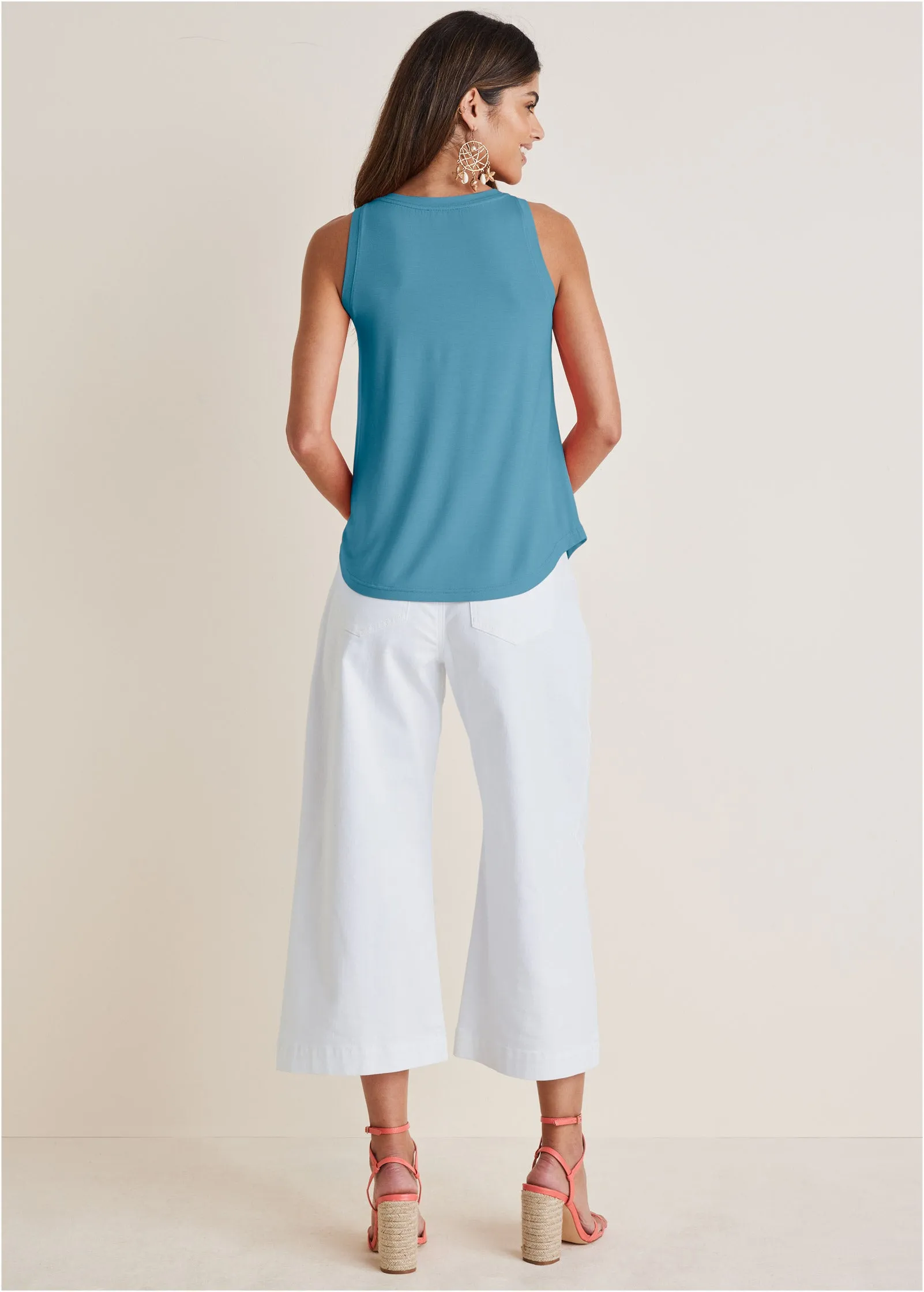 Scoop Neck Tank - Blue