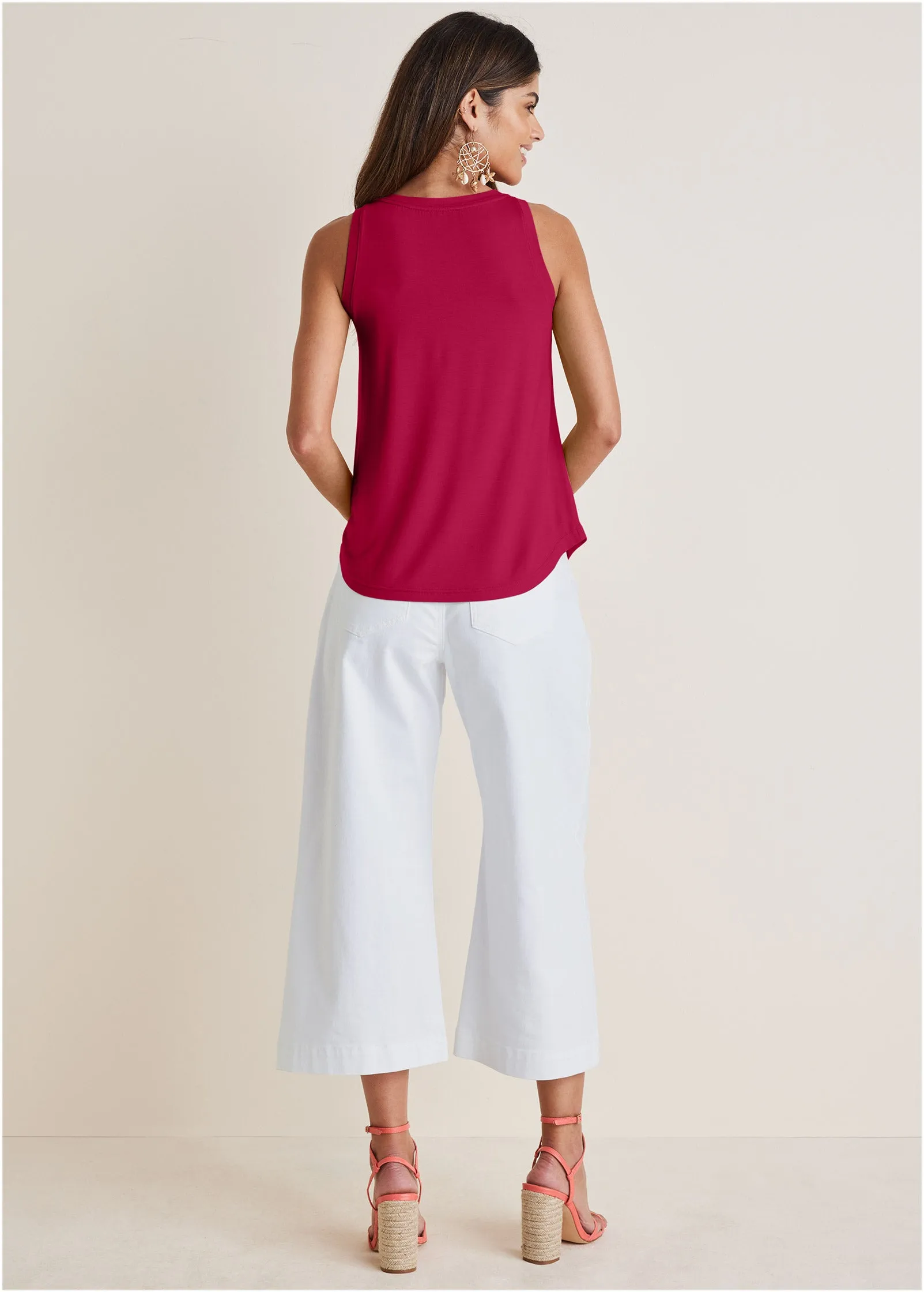Scoop Neck Tank - Red