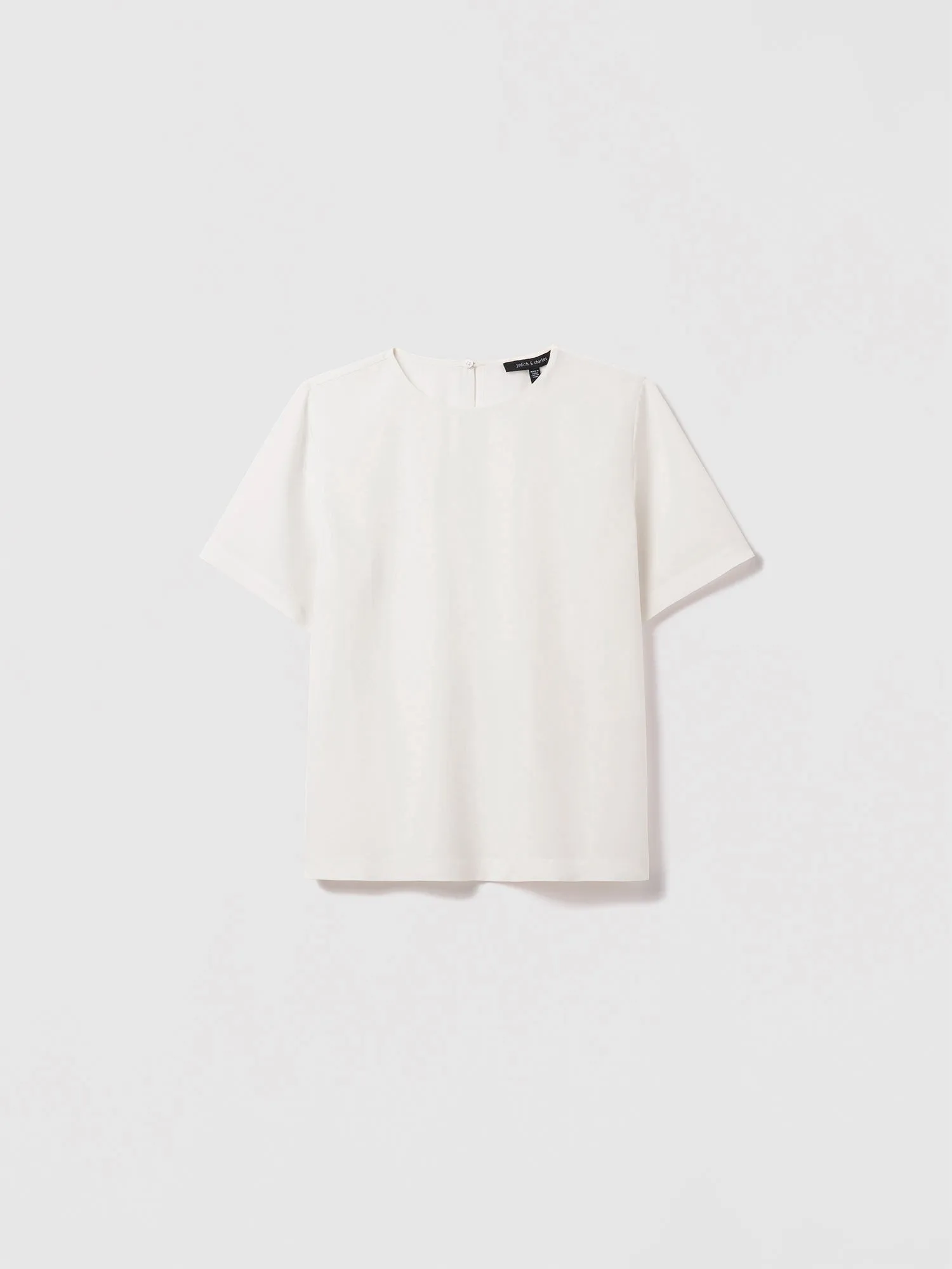 Silk crewneck blouse