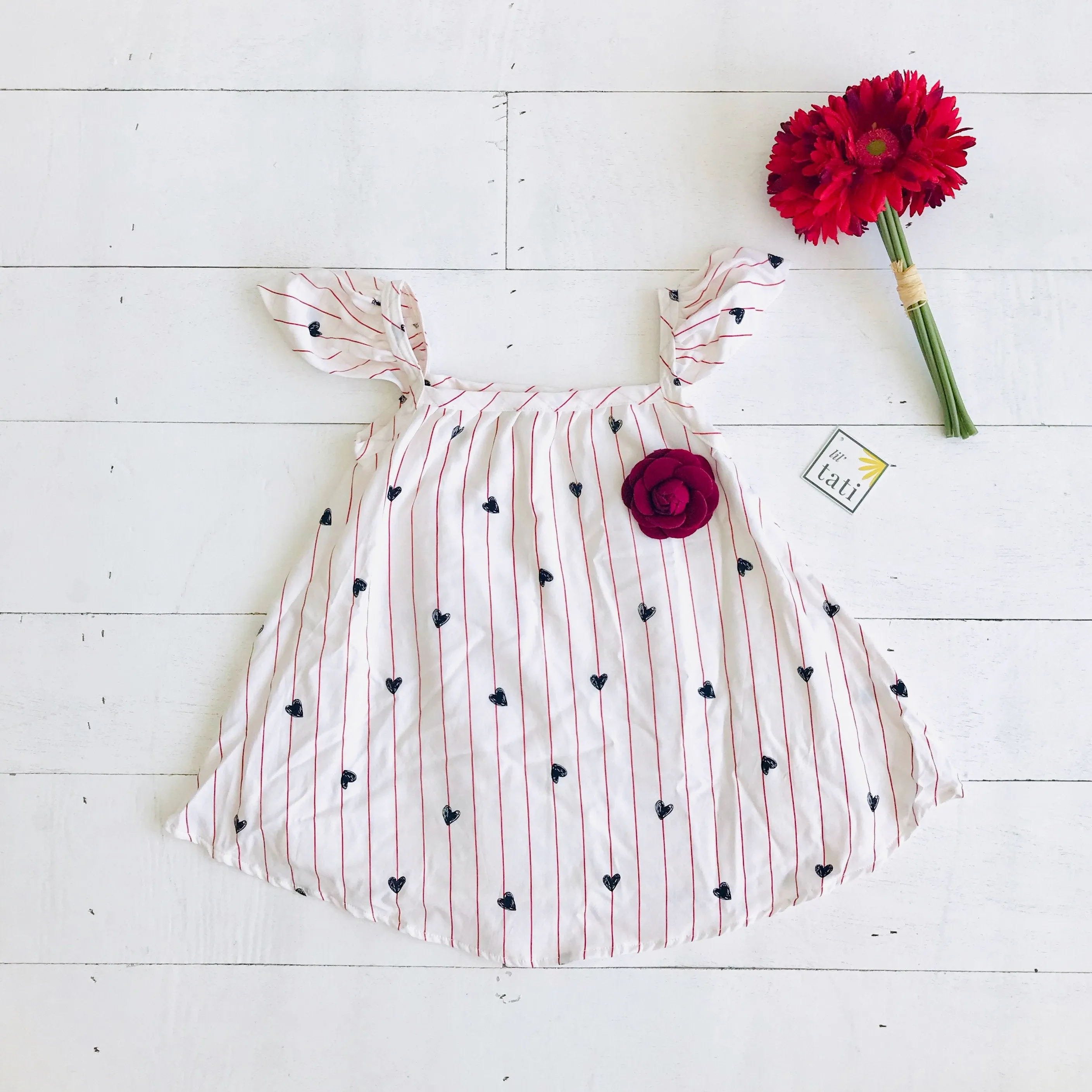 Sunflower Dress in Loveline Print