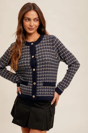 Tweed Sweater Cardigan