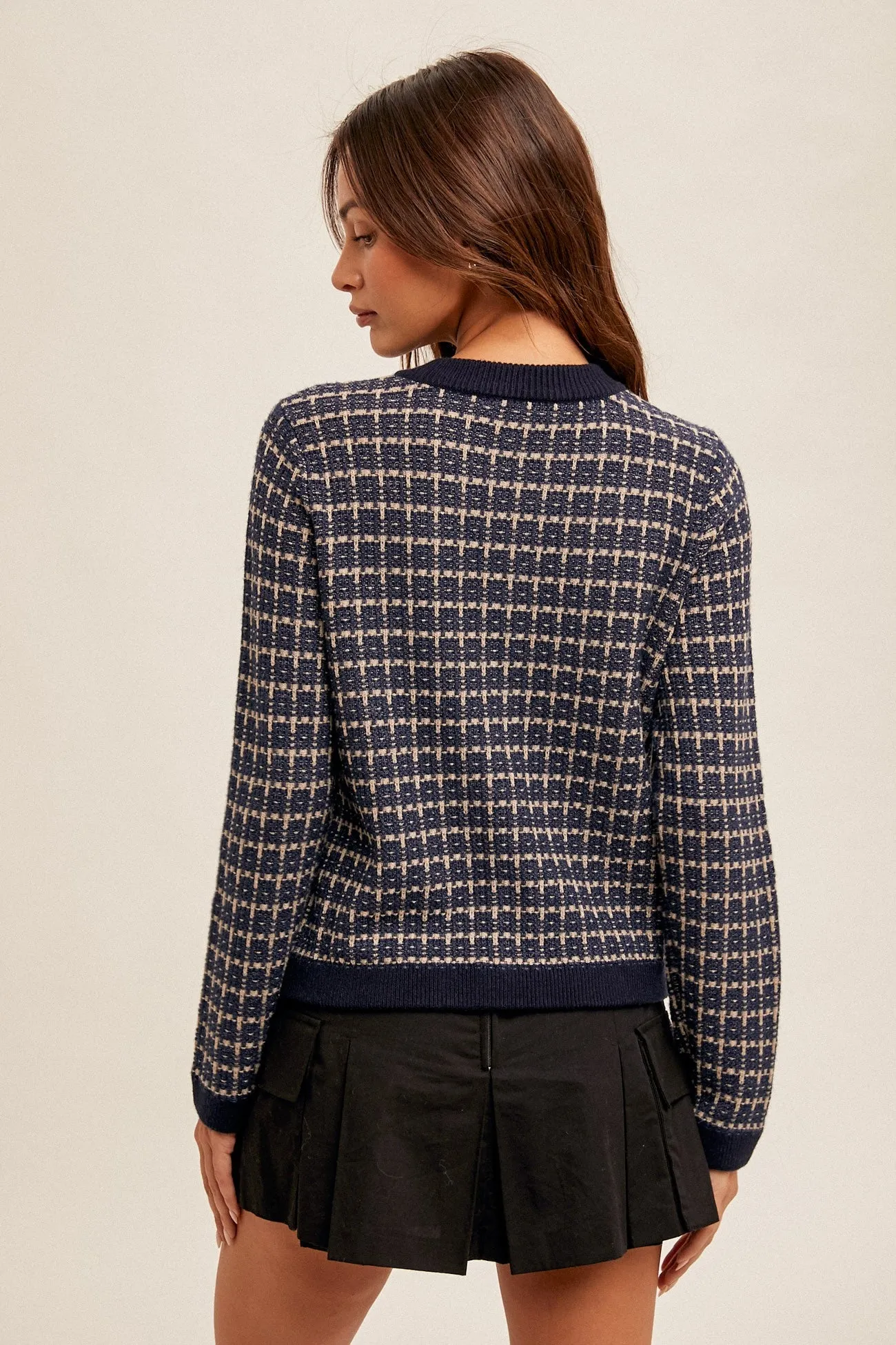 Tweed Sweater Cardigan