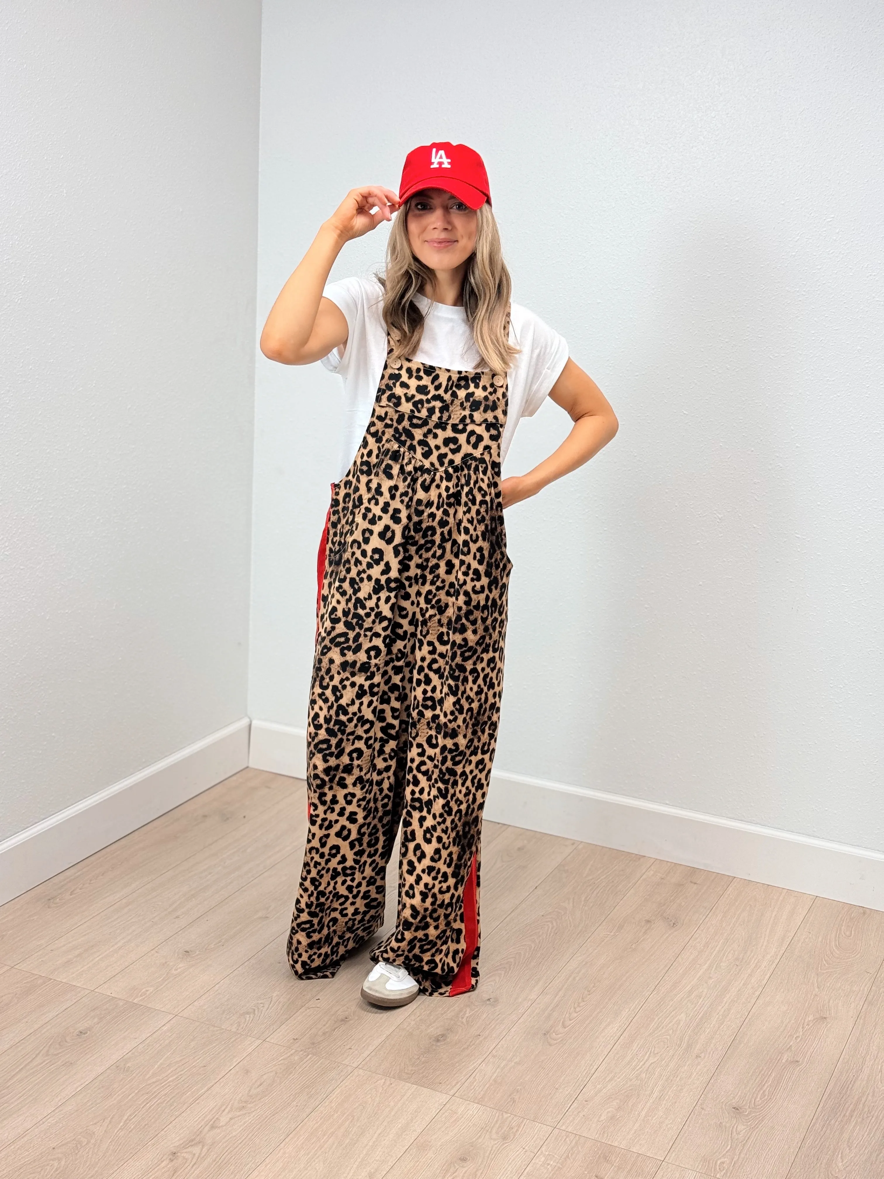 Wild Child Leopard Overalls - FINAL SALE