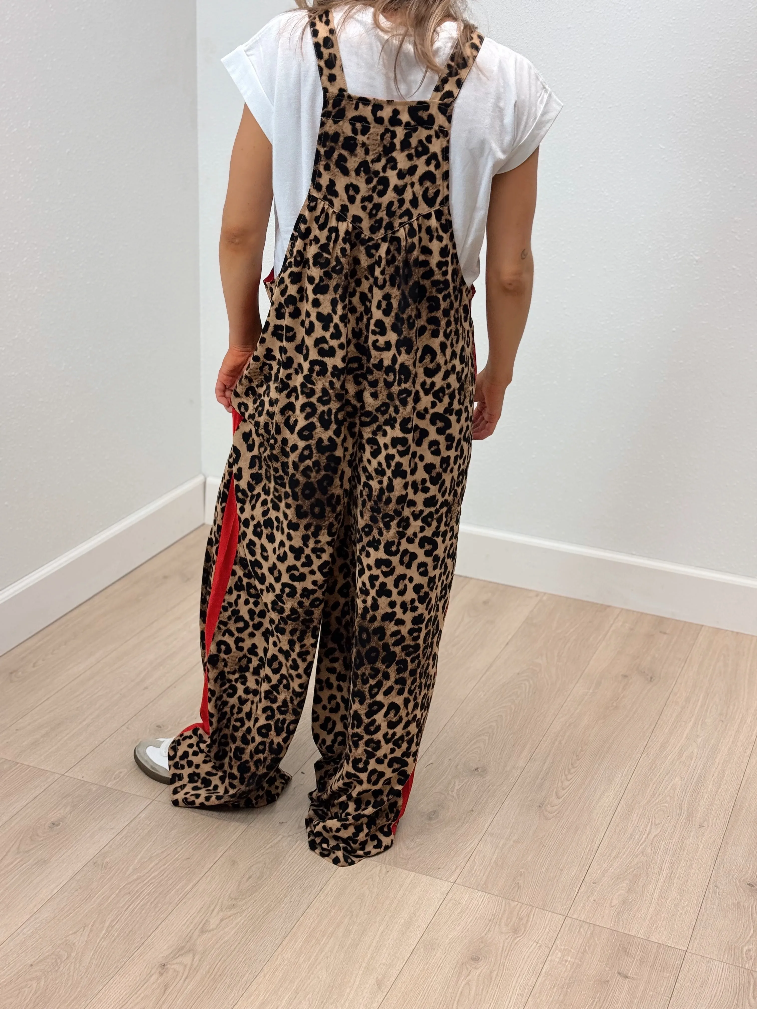 Wild Child Leopard Overalls - FINAL SALE